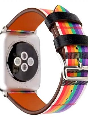 Ремешок для apple watch 38 40 41 мм кожаный регулируемый для защиты повседневная жизнь цветной