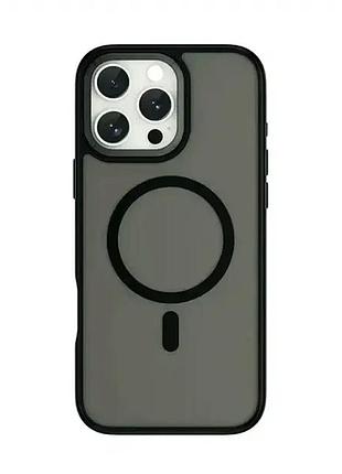 Чохол armor pro case з magsafe для iphone 16 pro чорний із поліуретану захист від ударів і подряпин