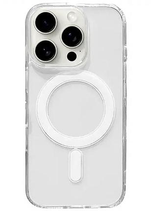 Чохол силіконовий для iphone 15 plus матовий з magsafe захист від ударів і зручність використання білий