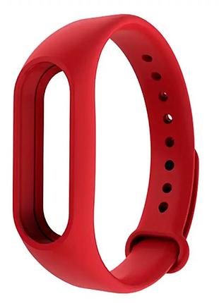 Силиконовый ремешок для xiaomi mi band 3 4 надежная фиксация легкий комфорт красный
