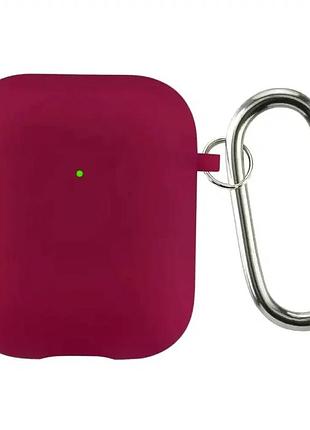 Чохол для навушників захист із мікрофібри для airpods pro 3 marsala