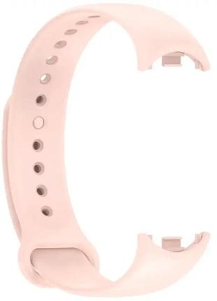 Ремешок silicone sport band для xiaomi mi band 8 9 высококачественный силикон для спорта розовый песок