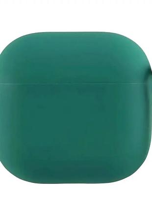 Чехол для наушников защитный аксессуар микрофибра airpods pro 3 midnight green