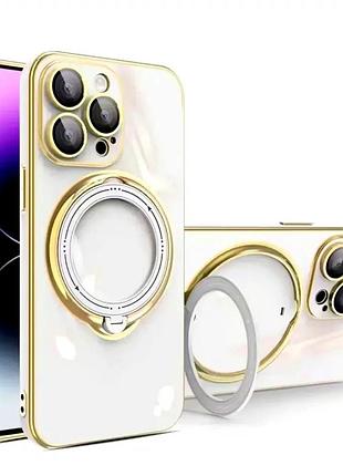 Чехол противоударный для iphone 14 plus белый силиконовый защита от ударов и царапин