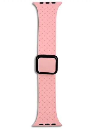 Ремешок текстильный для apple watch 42 44 45 49 мм дышащий комфортный для женщин розовый с узором
