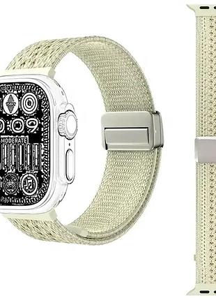 Ремешок weaving band magnetic легкий резиновый браслет для спорта apple watch 42 44 45 49 мм