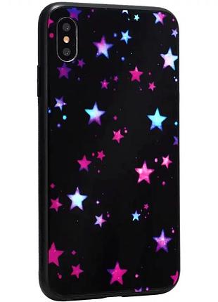 Чехол силиконовый для iphone 7 8 противоударный защита от ударов с принтом звезд
