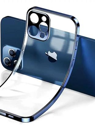 Чехол противоударный для iphone 13 tpu с защитой камеры синий для защиты от ударов и повреждений
