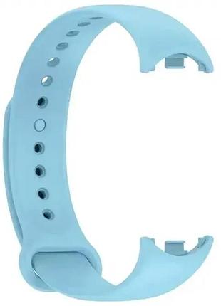 Ремінець силіконовий для xiaomi mi band 8 і 9 легкий водовідштовхувальний блакитний для спорту