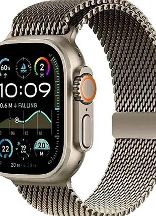 Ремешок для apple watch 42 44 45 49 мм нержавеющая сталь магнитная пряжка hoco as105 серебристый