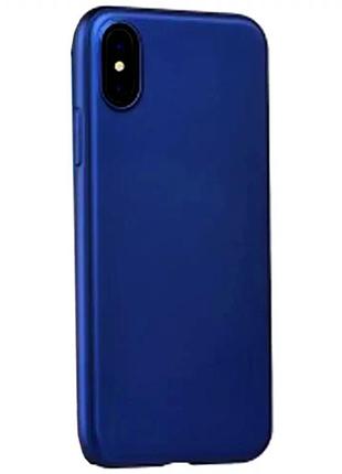 Чехол противоударный для iphone x xs силиконовый защита от ударов синий hoco bode raise series