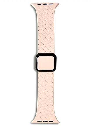 Ремешок для apple watch 42 44 45 49 мм текстильный для спорта и повседневного использования розовый