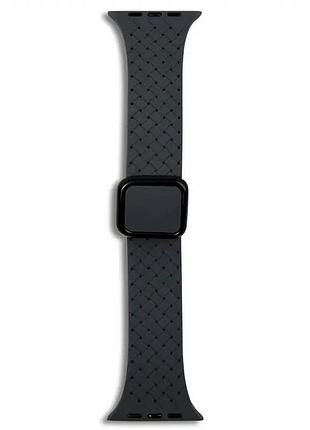Ремешок fabric для apple watch 42 44 45 49 мм текстильный для спорта повседневного использования серый