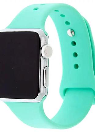 Ремешок sport band для apple watch 42 44 45 49 мм силиконовый для спорта активного отдыха синий
