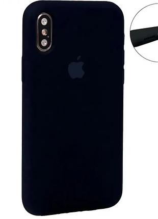 Чехол силиконовый full case для iphone x xs черный защита от ударов и повреждений