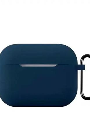 Чехол для airpods pro 3 из микрофибры защита легкий доступ глубокий синий