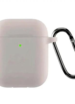 Чехол для airpods pro 3 микрофибра защита наушников лавандово-серый цвет