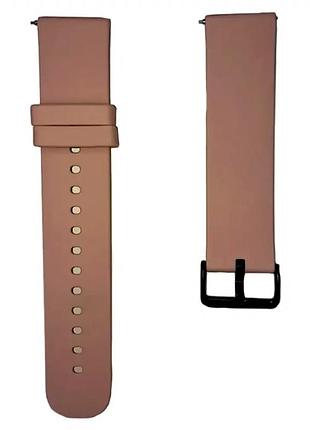 Силиконовый ремешок универсальный 20 мм для amazfit gts gtr huawei gt2 samsung galaxy watch розовый песок