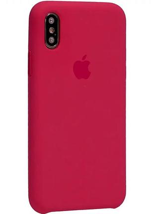 Чехол силиконовый для iphone xs max противоударный защита от ударов цвет rose red