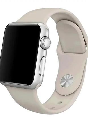 Ремешок sport band силиконовый для apple watch 42 44 45 49 мм для спорта активного отдыха серый