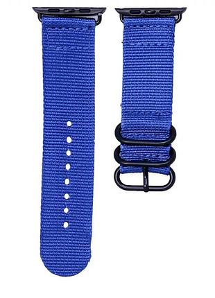 Ремешок buckle nylon для apple watch 38 40 41 мм комфортный прочный для спорта повседневного использования синий