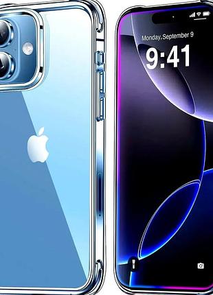 Чехол противоударный для iphone 17 прозрачный tpu защита от падений и царапин
