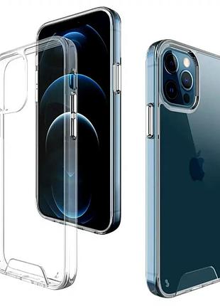 Чехол противоударный для iphone 15 plus силиконовый прозрачный защита от падений и ударов