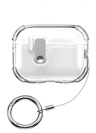 Чехол силиконовый для airpods 1 2 защита от ударов грязи прозрачный