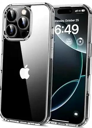 Чехол противоударный для iphone 16 pro прозрачный защита от падений и царапин tpu