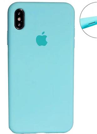 Чехол силиконовый для iphone xs max противоударный защита от повреждений бирюзовый