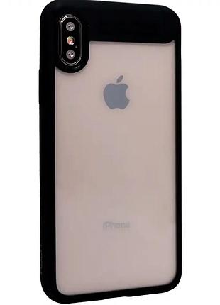 Чехол противоударный для iphone x xs силиконовый черный защита от ударов и царапин