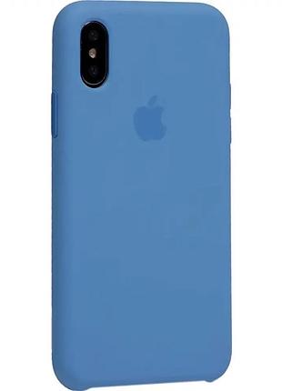 Чехол силиконовый для iphone xs max denim blue противоударный защита от падений