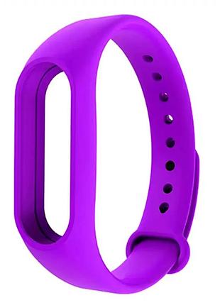 Силиконовый ремешок для фитнеса совместимый с xiaomi mi band 3 4 водостойкий фиолетовый