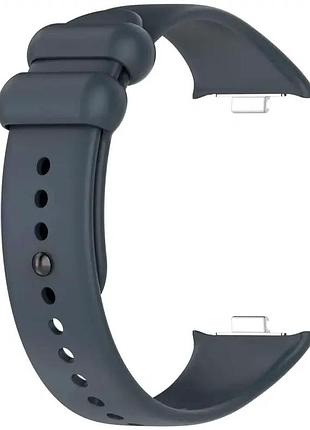 Ремешок silicone sport band для xiaomi mi band 8 9 силиконовый для активного отдыха серый
