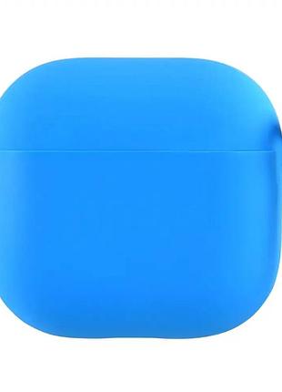 Чехол противоударный для airpods 4 силиконовый с микрофиброй защита от ударов синий