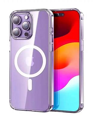 Чехол противоударный tpu для iphone 16 pro прозрачный защита от падений с magsafe