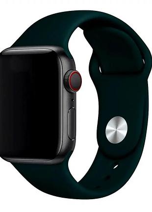 Ремешок sport band для apple watch 42 44 45 49 мм водостойкий комфортный для спорта темно-зеленый