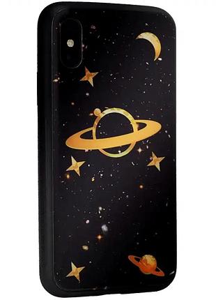Противоударный чехол для iphone xs tpu с печатью space x защита от ударов и падений