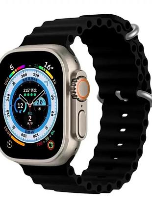 Ремешок ocean band для apple watch 38 40 41 мм водостойкий комфортный для спорта черный