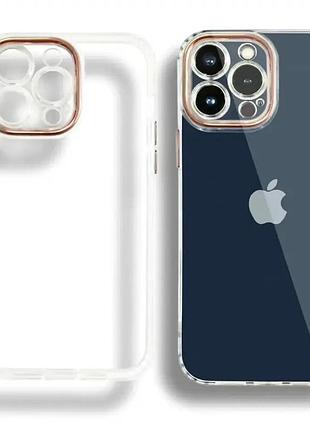 Чехол силиконовый для iphone 13 pro золотистый защита от ударов и царапин противоударный