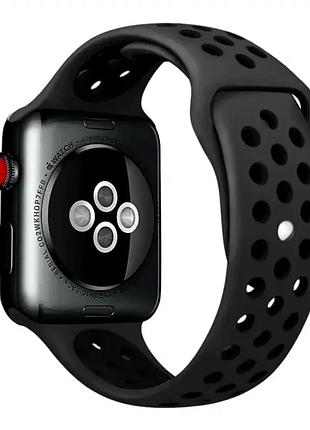 Ремешок sport для apple watch 38 40 41 мм легкий прочный для активных людей черный