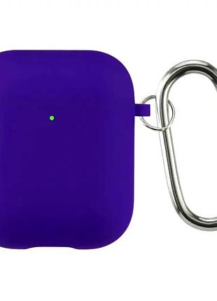 Чехол силиконовый для airpods 3 защитный ударопрочный с микрофиброй фиолетовый