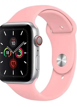 Ремешок sport band силиконовый для apple watch 42 44 45 49 мм активный образ жизни розовый