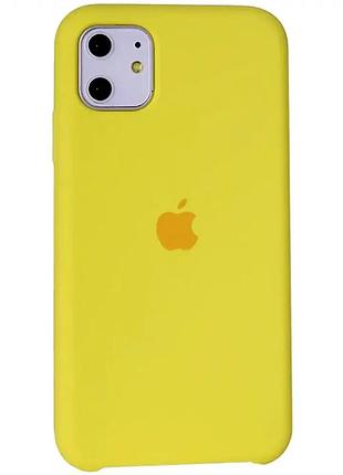 Силіконовий чохол протиударний для iphone 11 pro яскравий жовтий захист від падінь і пошкоджень
