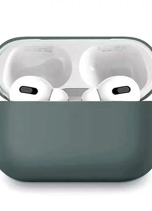Чехол силиконовый противоударный для защиты наушников airpods pro 2 серый dust gray