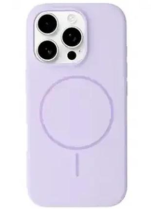 Чехол силиконовый для iphone 14 pro magsafe защита от ударов фиолетовый