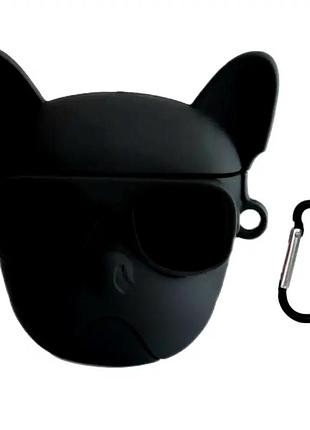 Силиконовый чехол для airpods 3 противоударный с защитой от повреждений вырезом для зарядки черный