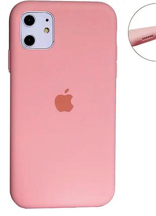 Силиконовый чехол full case для iphone 11 противоударный защита от ударов розовый