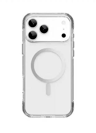 Чохол titanium case with magsafe для iphone 17 pro max прозорий полімерний захисний аксесуар із функцією магнітного заряджання