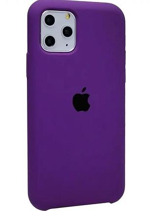 Чехол силиконовый для iphone 11 pro фиолетовый защита от ударов и царапин